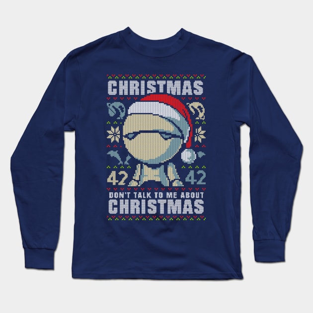 Ugly Sweater Marvin Paranoid Android - Hitchhiker's Guide to the Galaxy T-Shirt Long Sleeve T-Shirt by BlancaVidal